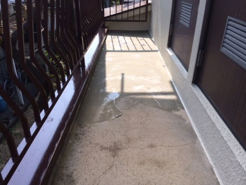 廊下　タキストロン　下地調整